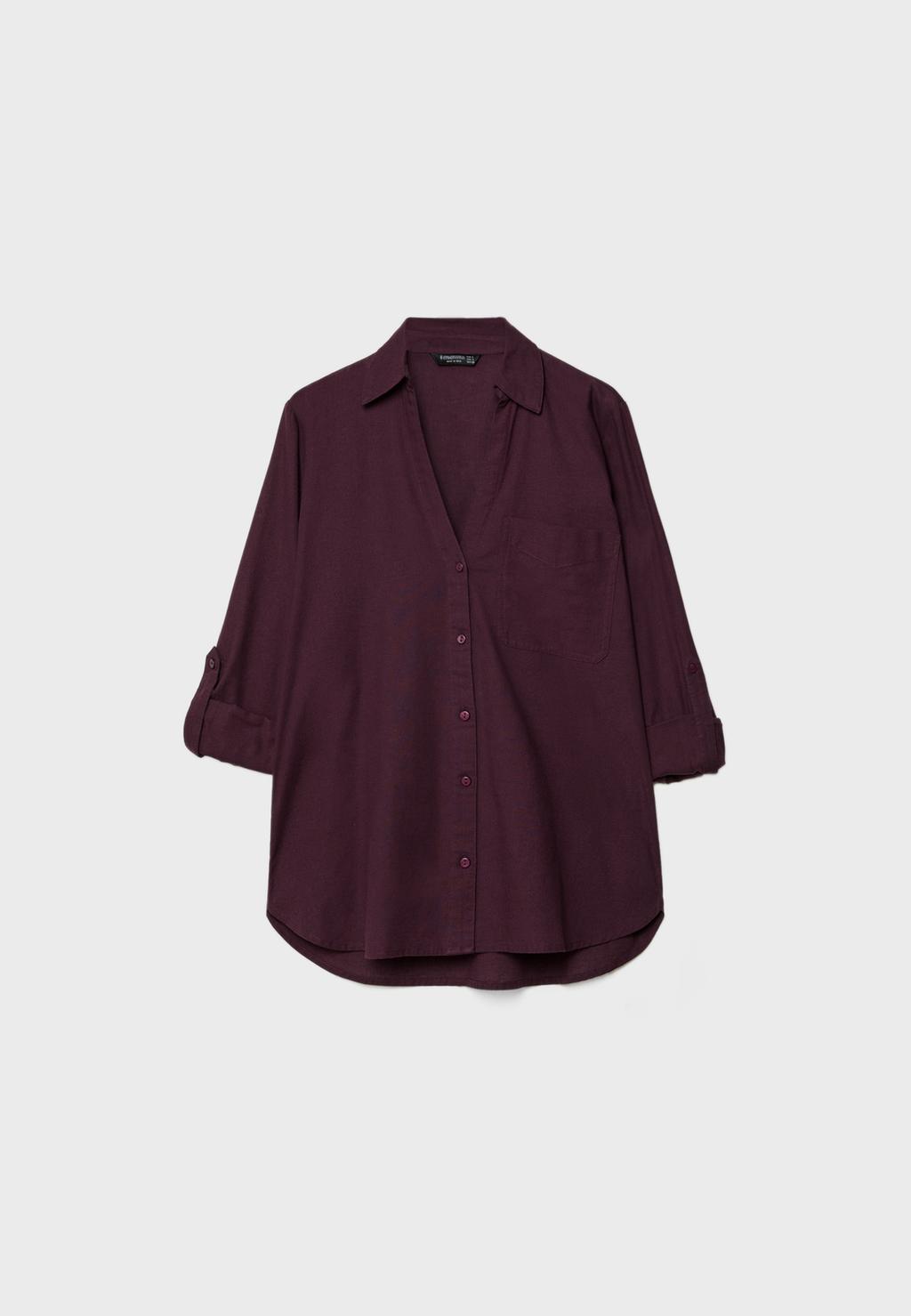 Chemise fluide lin et poche