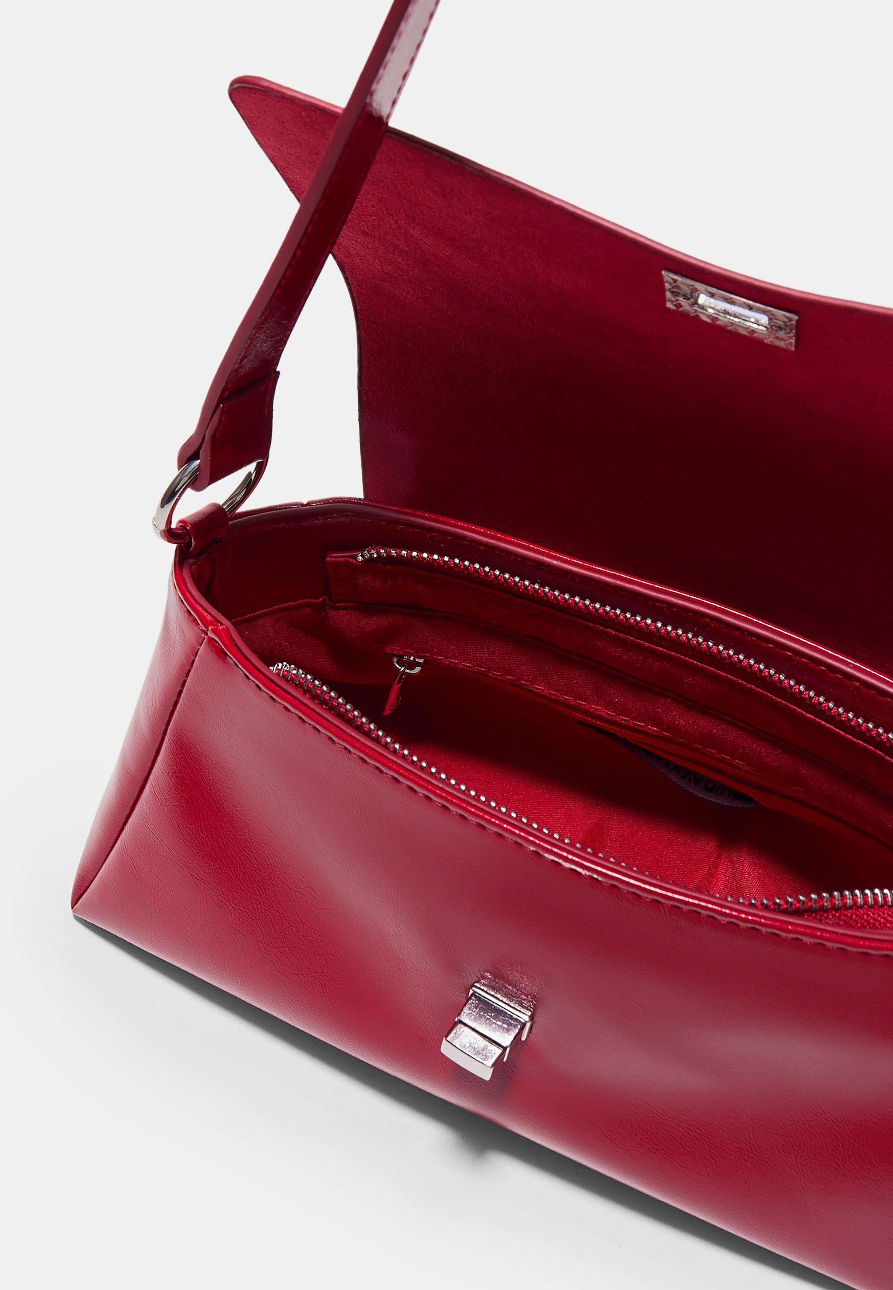 Large flap rectangular mini bag — Red