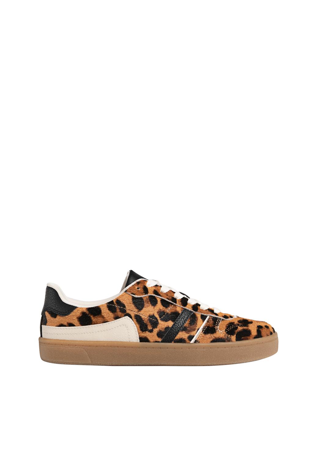 Zapatilla print leopardo piel