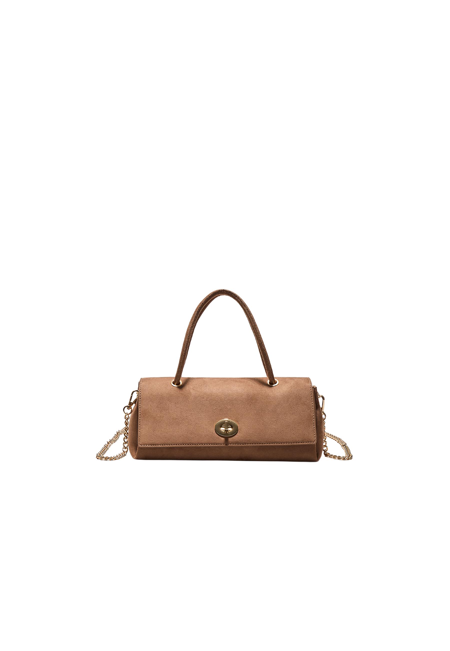 City crossbody bag with double handle — Caramel