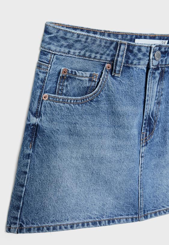 D60 Mini denim etek - Görsel 9