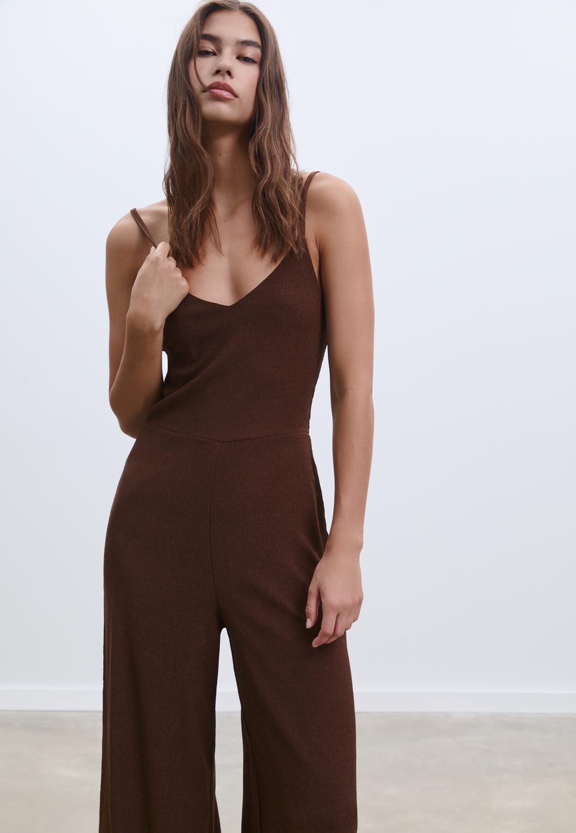 Mujer Stradivarius Mono Cuero Stradivarius El Mono Largo Más