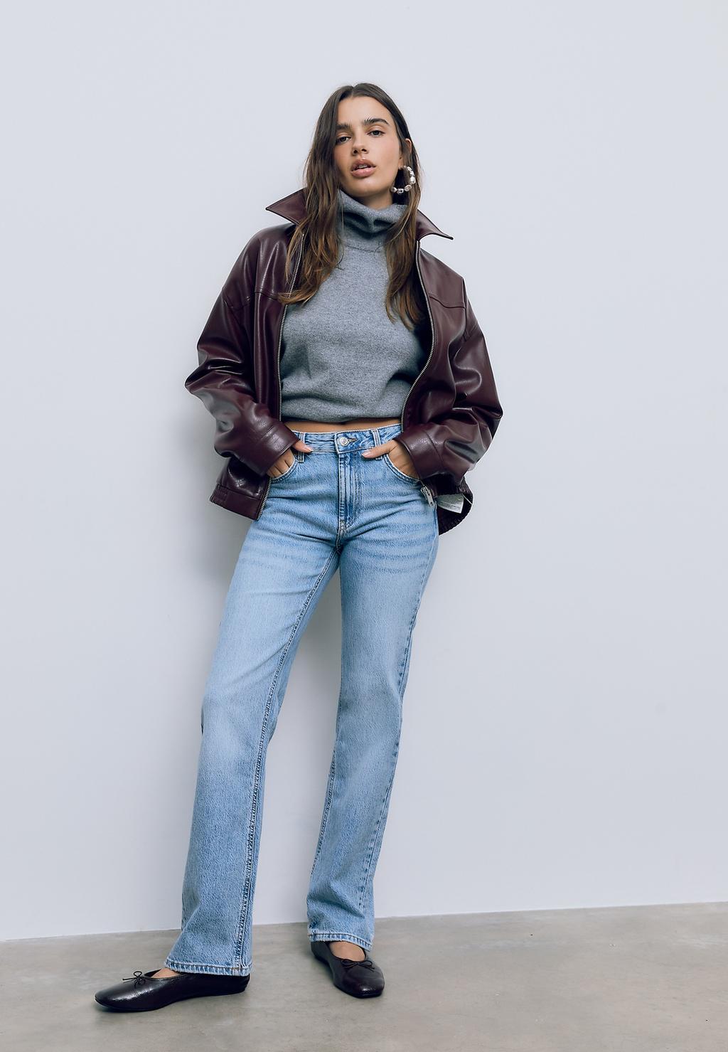 D98 Jeans Straight efecto vintage