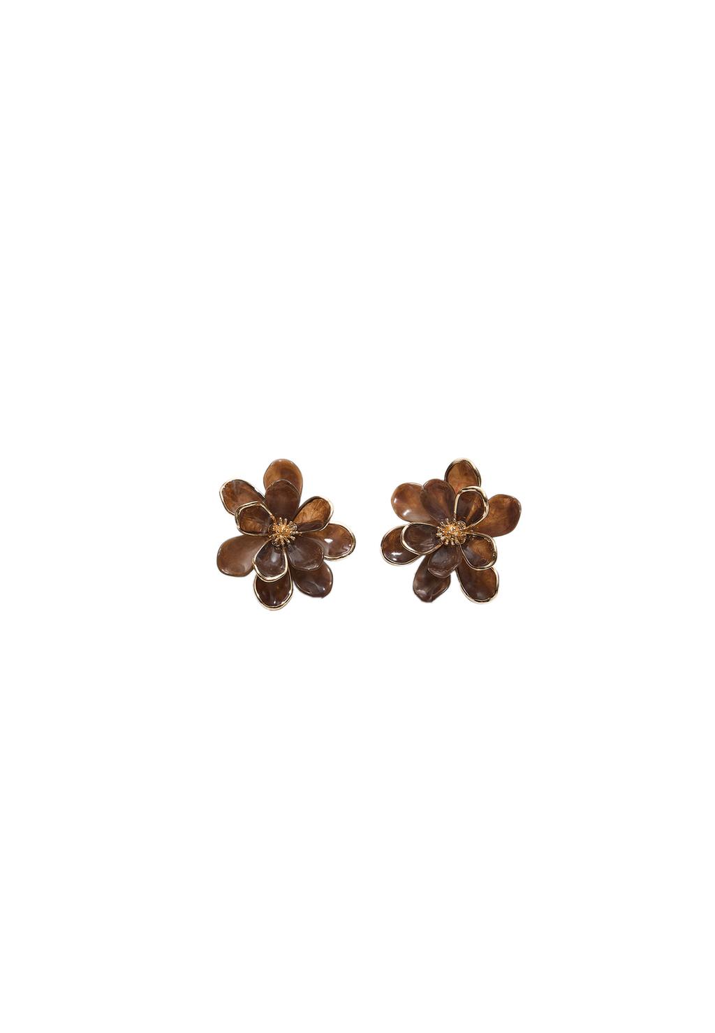 Pendiente pétalos flor