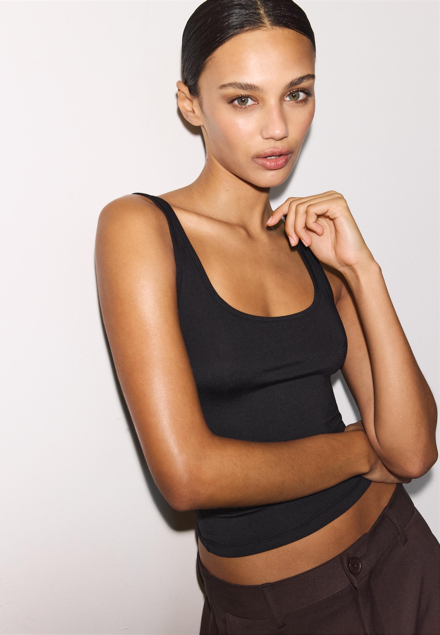Polyamide T-shirt — Black