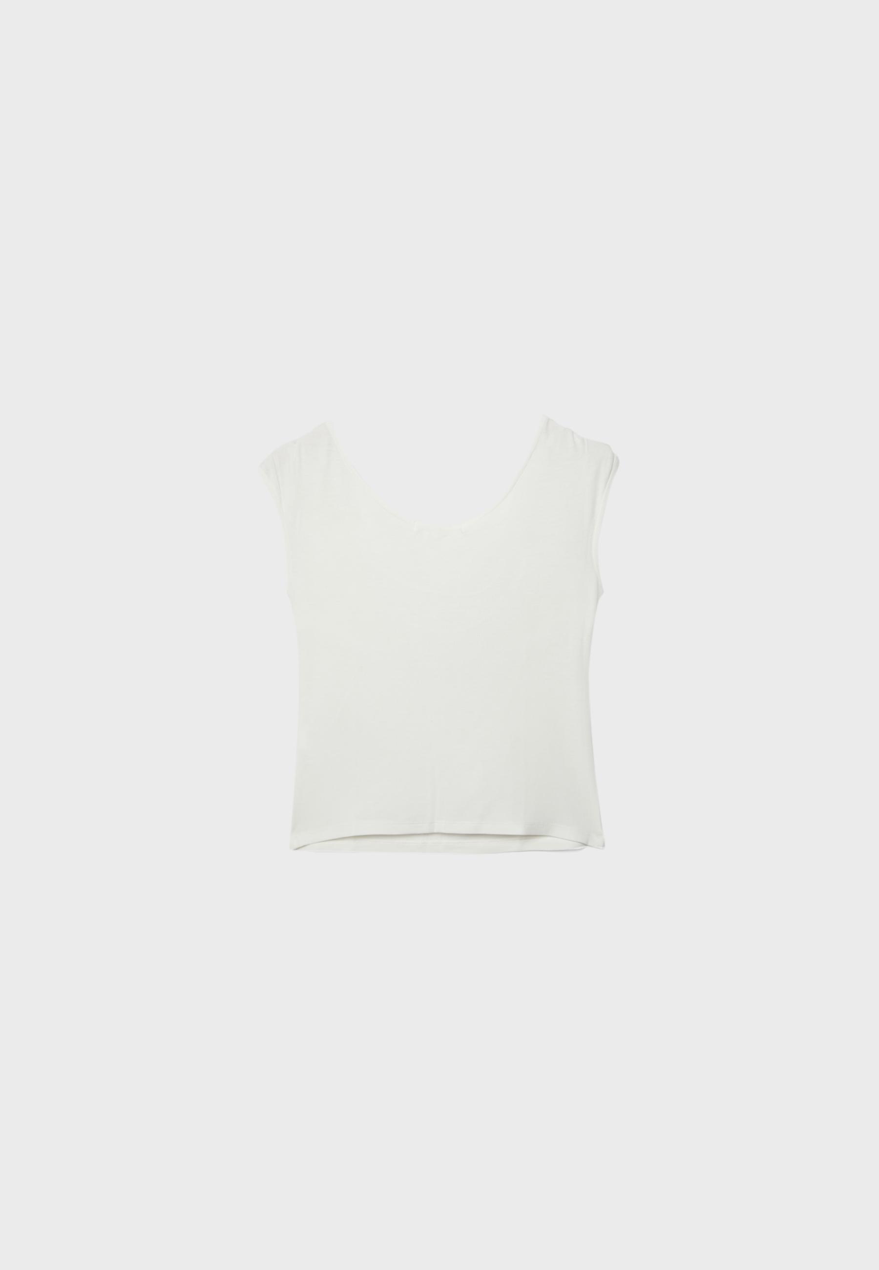 Multi-position sleeveless top — Ecru