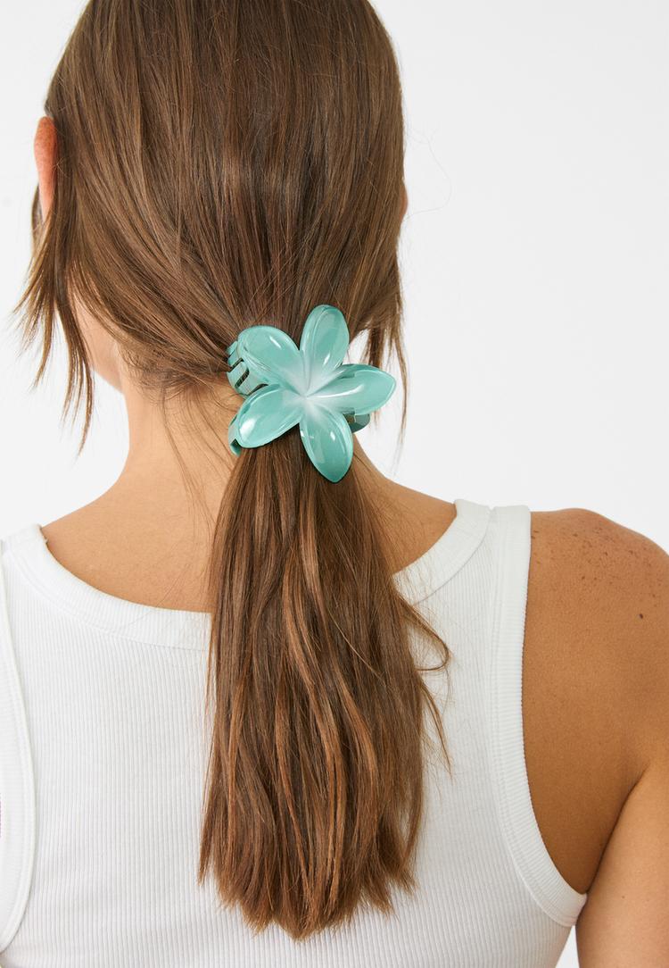 set di 3 fermagli per pelliccia a forma di fiore