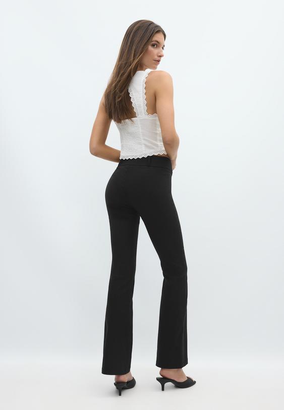 pantalon flare en bengalina