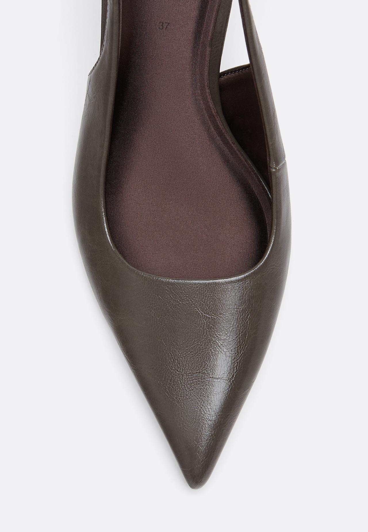 Heeled slingback shoes — GREY