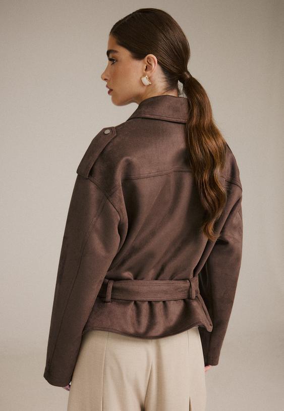 blouson motard avec ceinture
