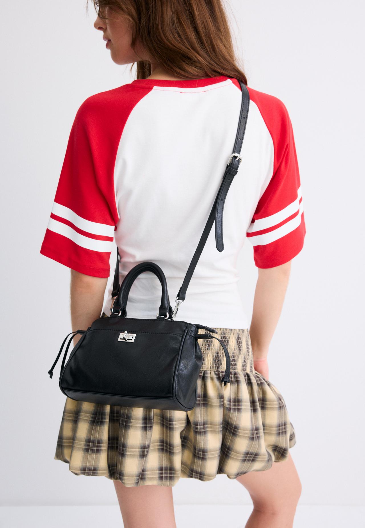Mini flap city bag — Black