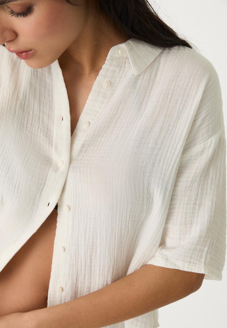 camisa fluida algodon
