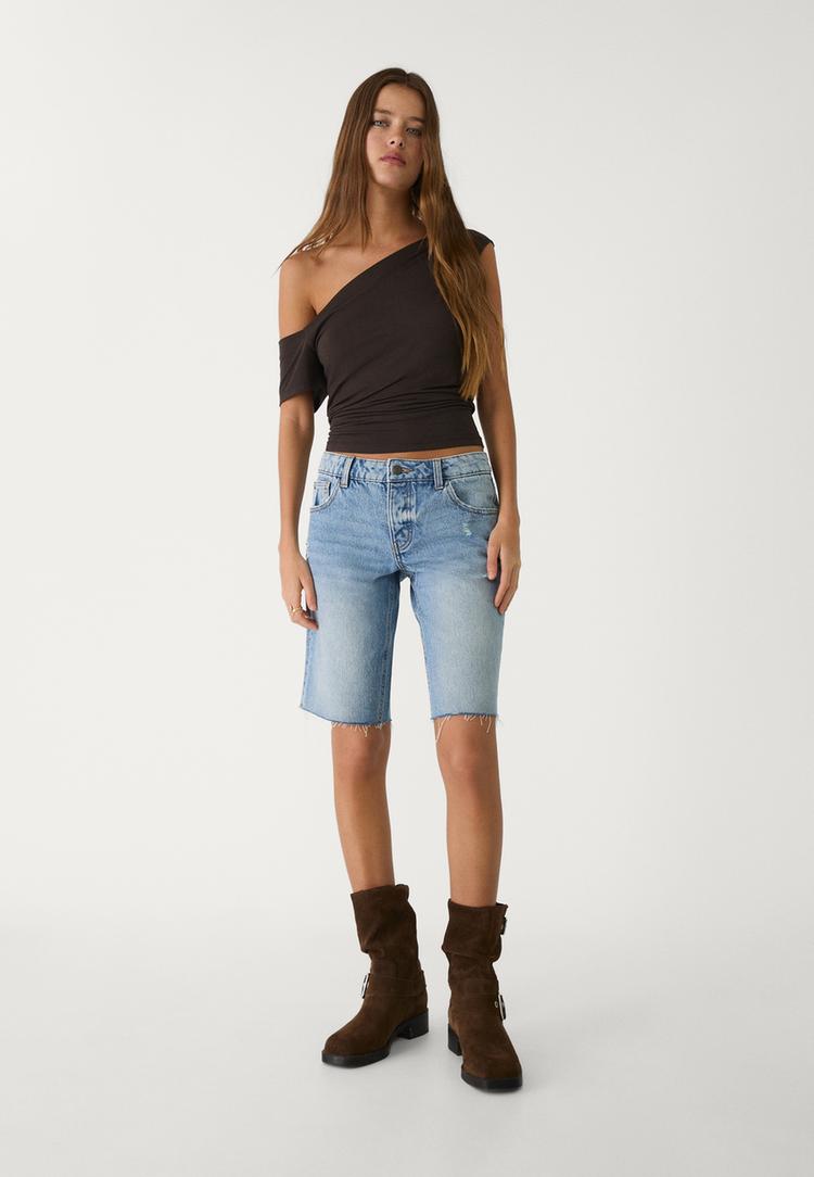 bermuda denim ciclista