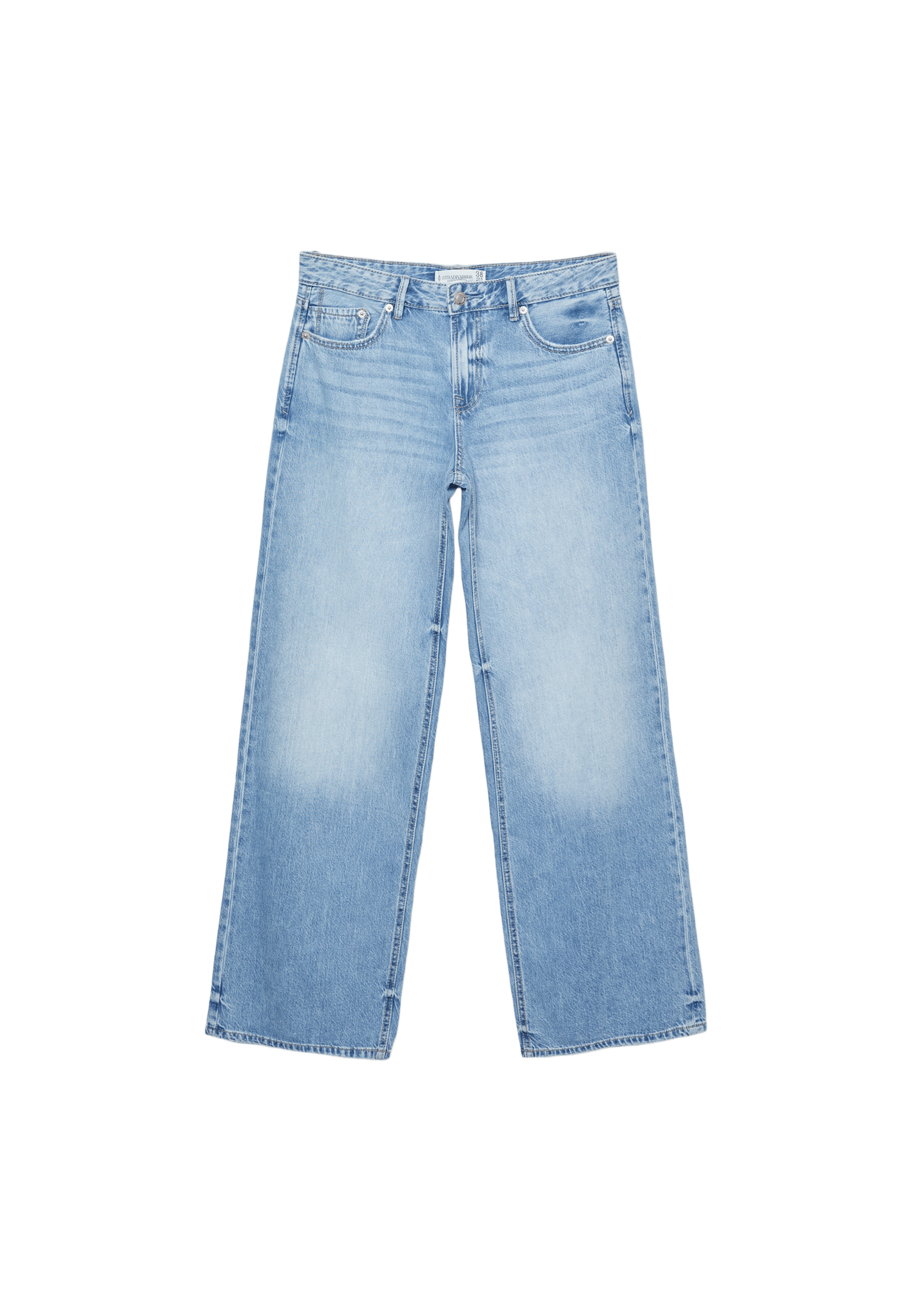 D91 Low wide-leg jeans — MEDIUM LIGHT BLUE DENIM