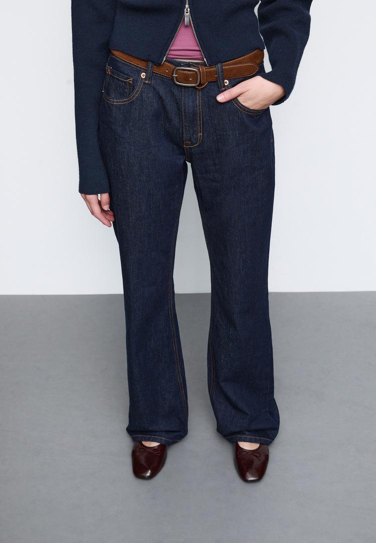 d68 jeans bootcut fit cinto