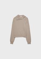 Yumuşak dokulu yan fermuarlı sweatshirt - Görsel 24