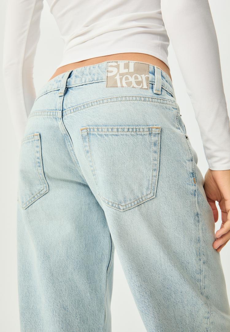 jeans baggy mid rise