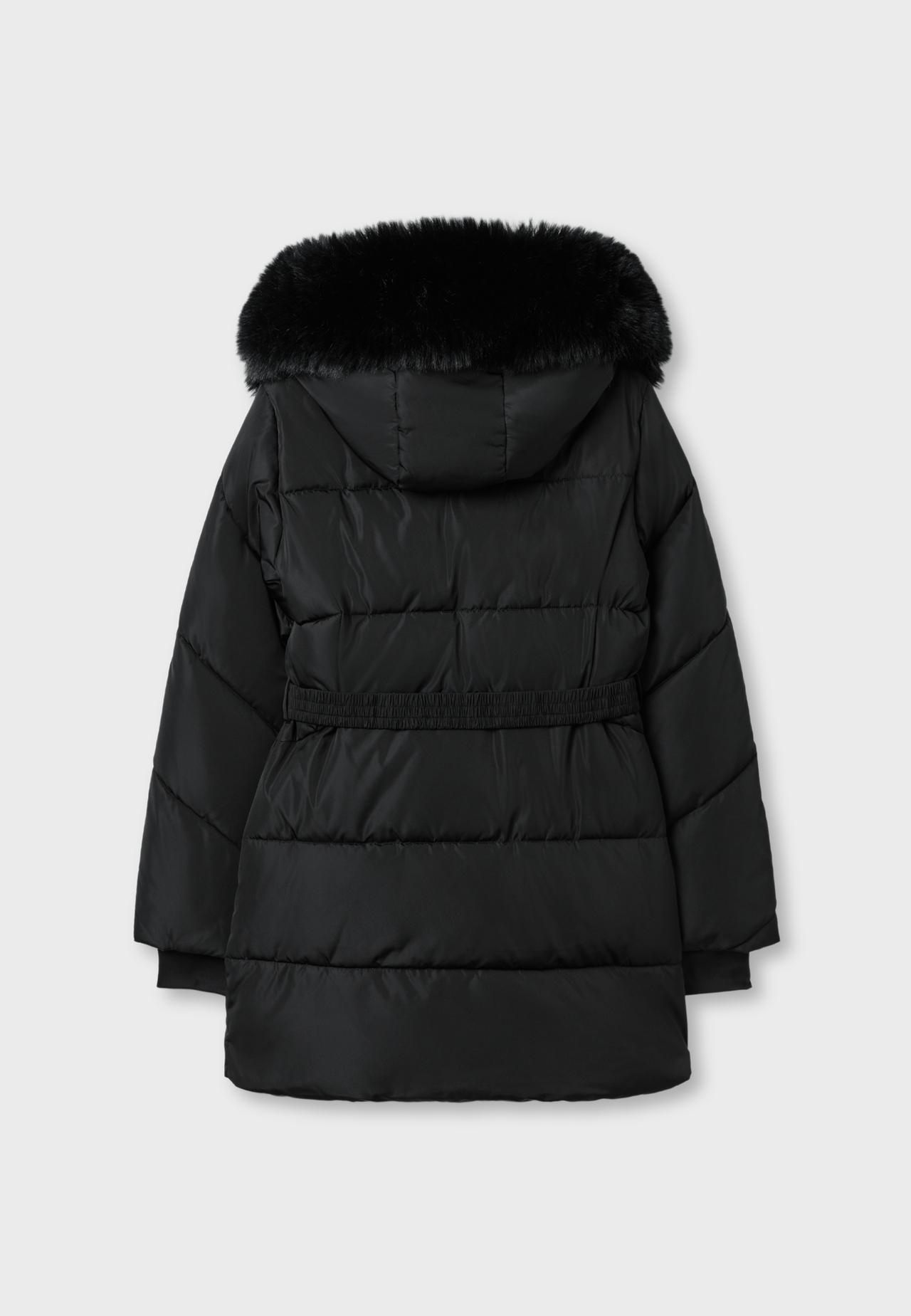 Fitted padded coat — Black
