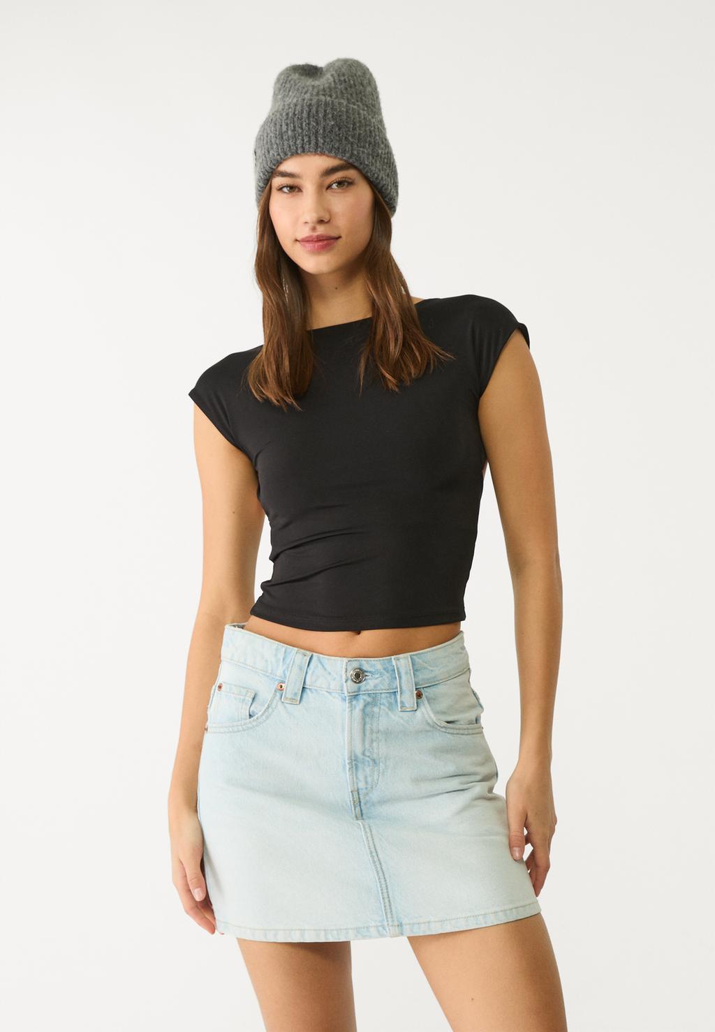 D60 denim mini skirt