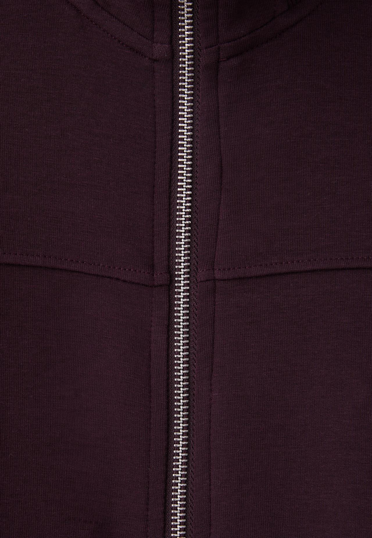 B09 Cropped high-neck zip-up sweatshirt — Dark purple