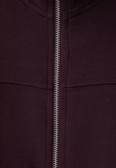 B09 Cropped high-neck zip-up sweatshirt — Dark purple 9