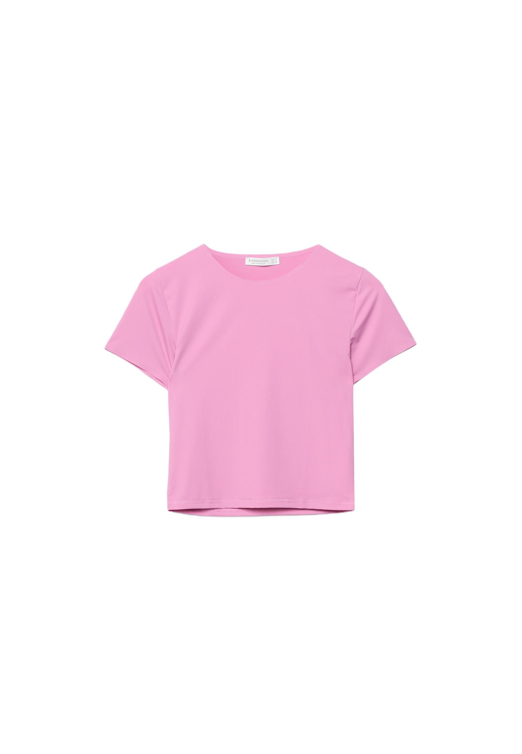 Basic polyamide T-shirt — Bubblegum pink