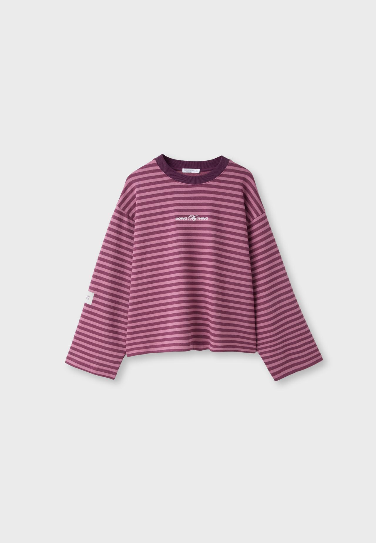 Striped sweatshirt — Purple