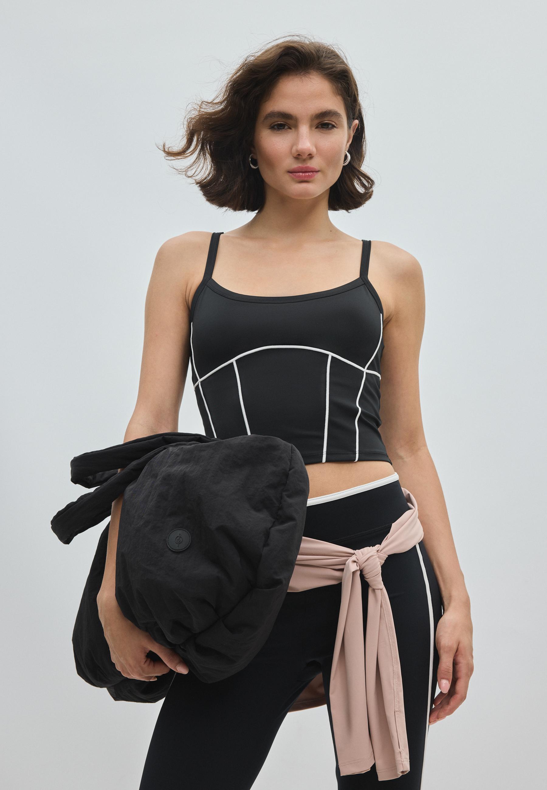 Quilted maxi bag — Black