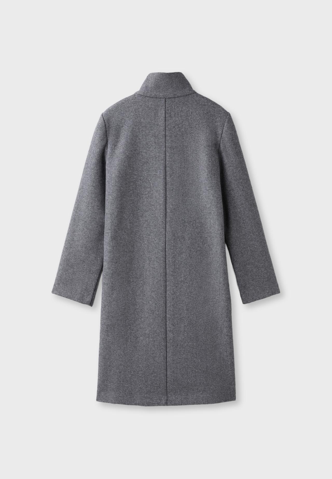 Soft-touch basic coat — Dark grey