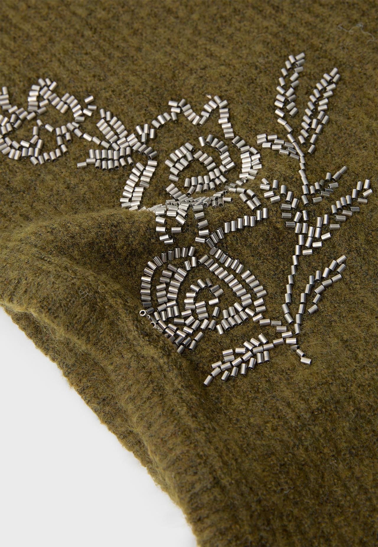 Rhinestone balaclava — Khaki
