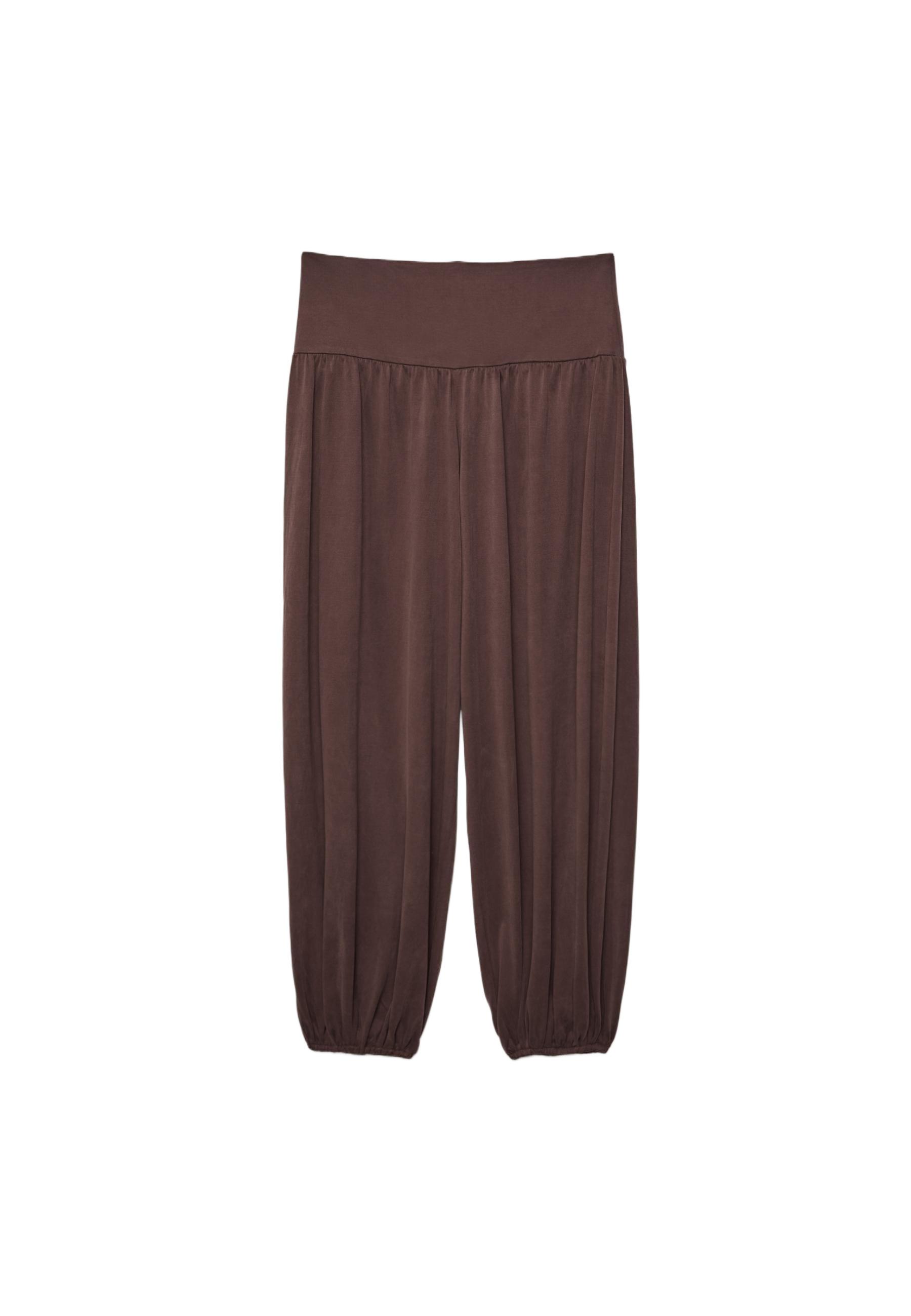 Knit sarouel trousers — Brown