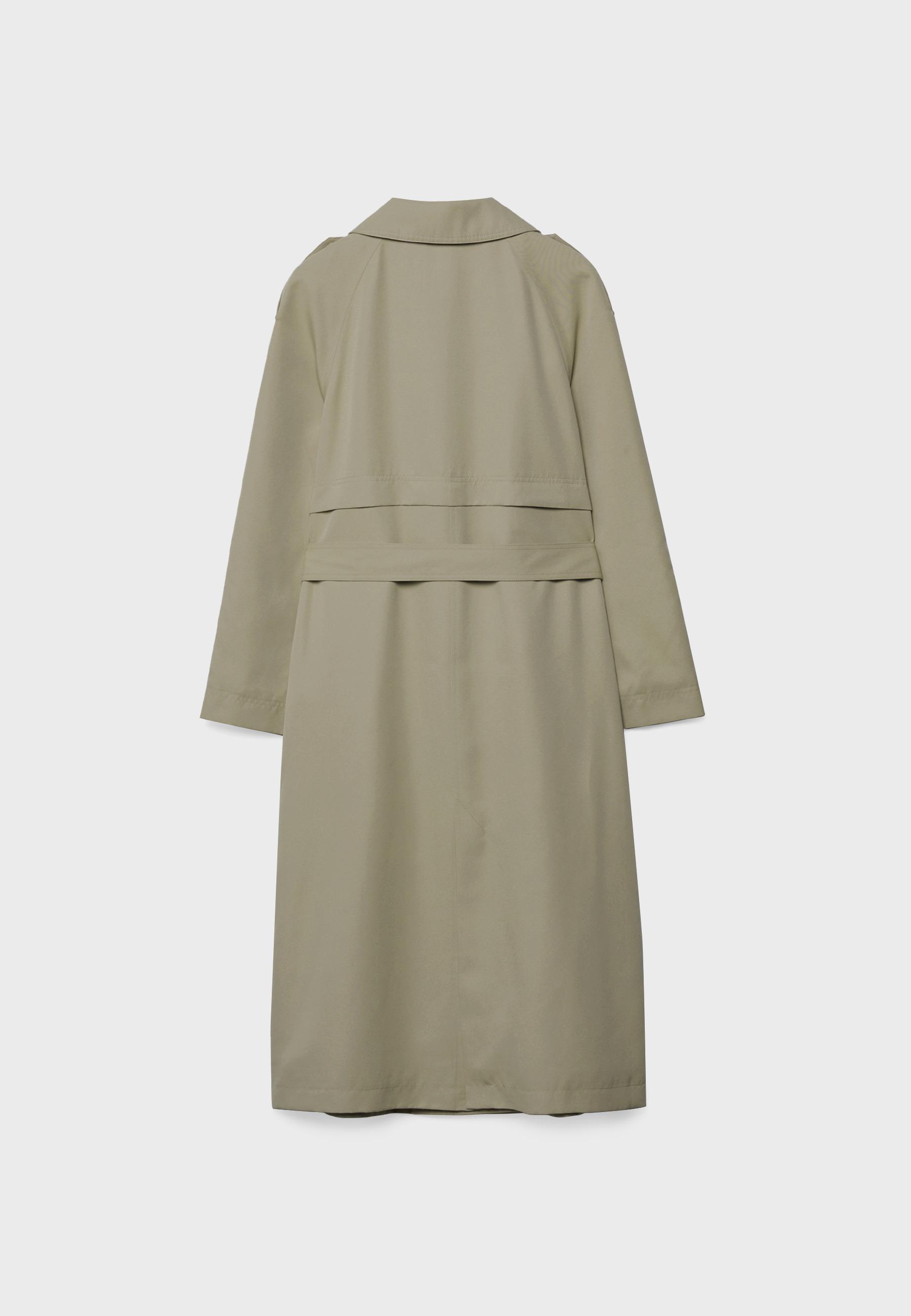 Long flowing trench coat — Khaki