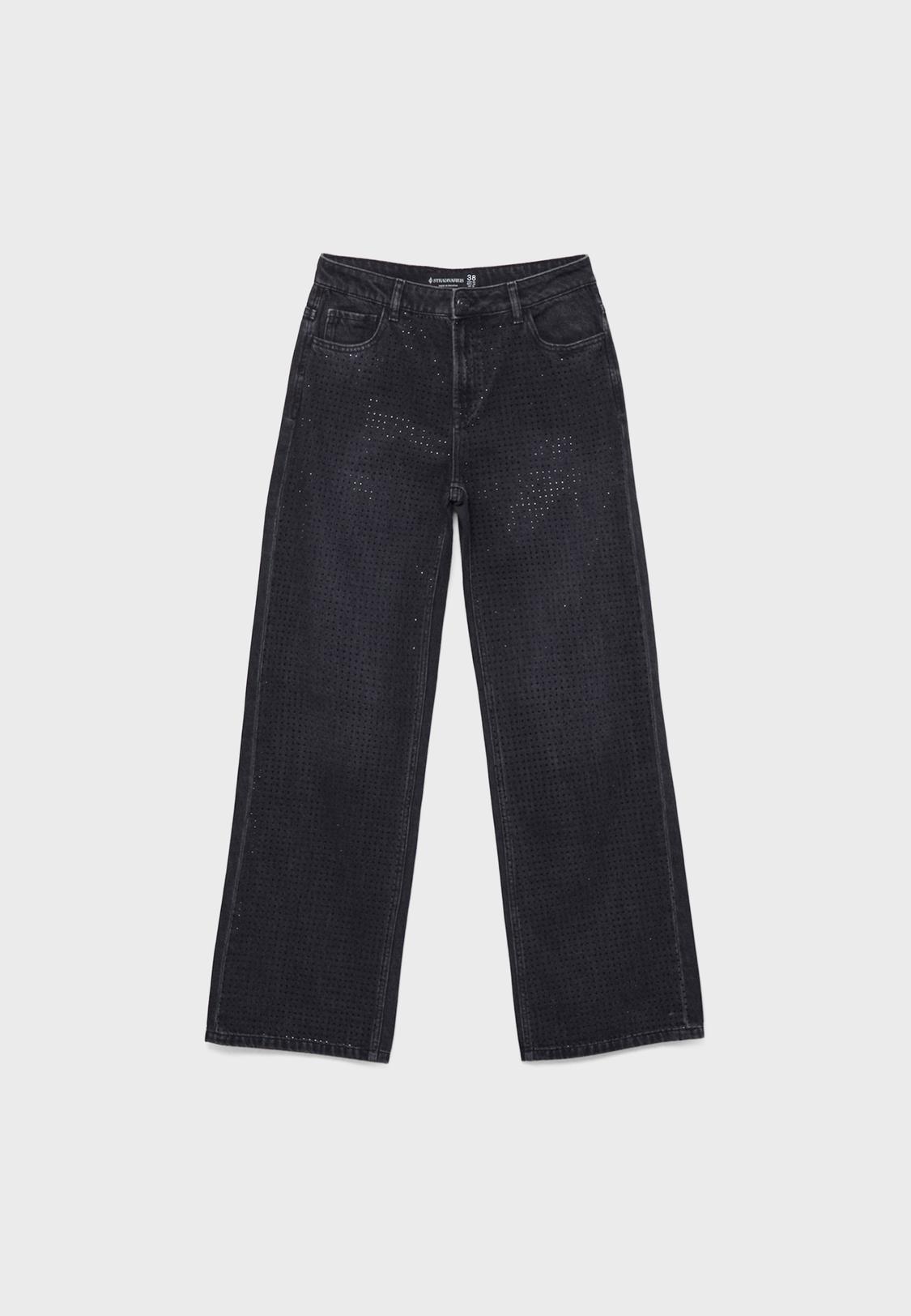 Jeans straight fit brillos Stradivarius España
