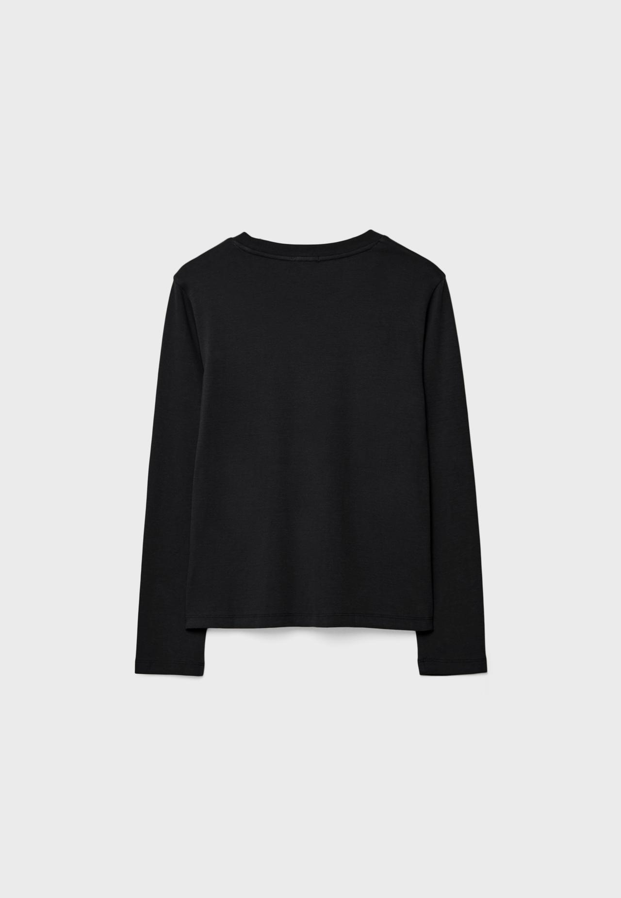 Basic regular fit cotton T-shirt — Black