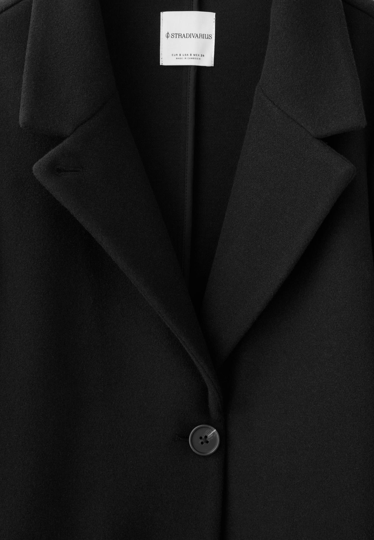 Soft-touch basic coat — Black