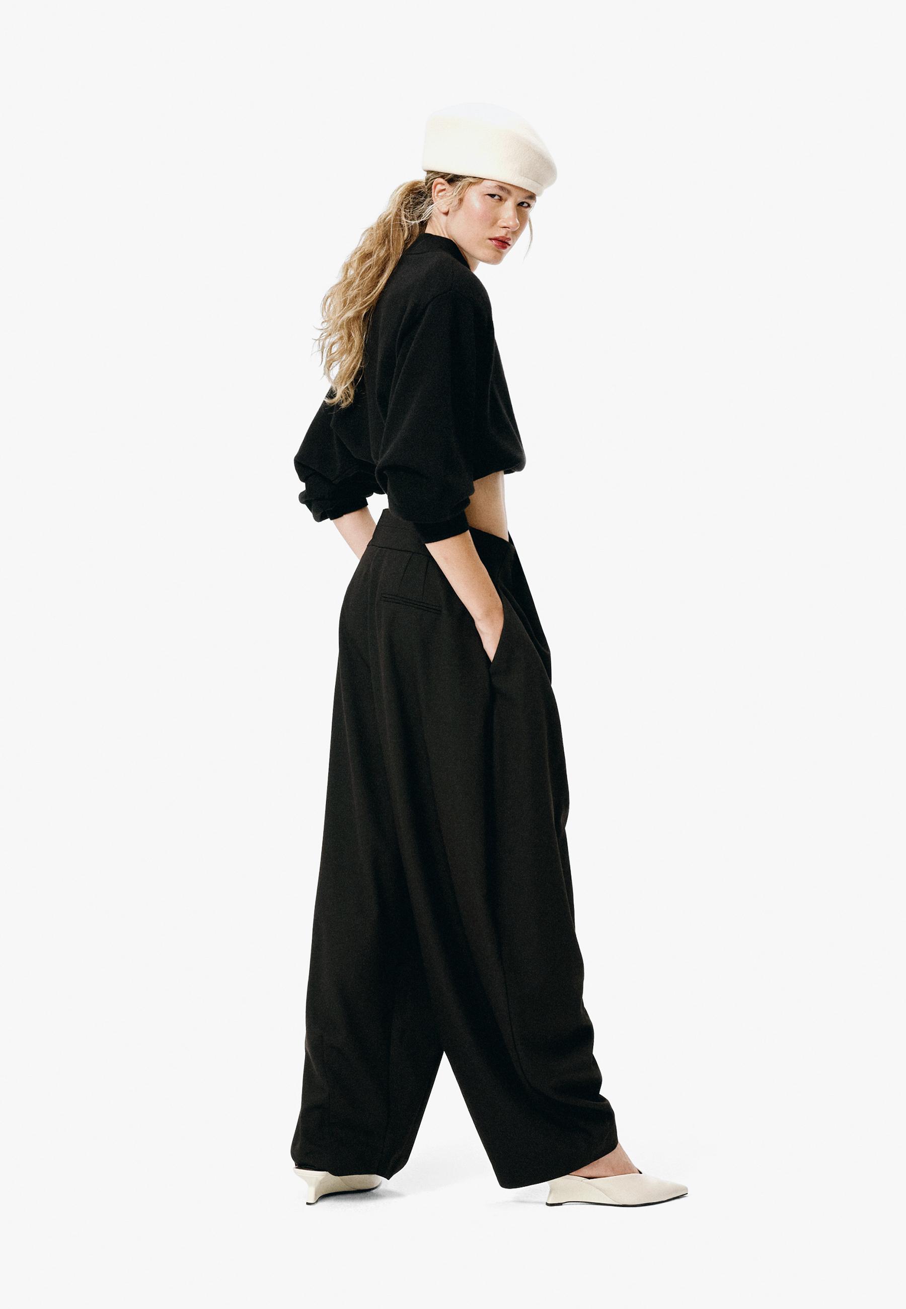 Stradivarius Tokalı şalvar pantolon görsel 8