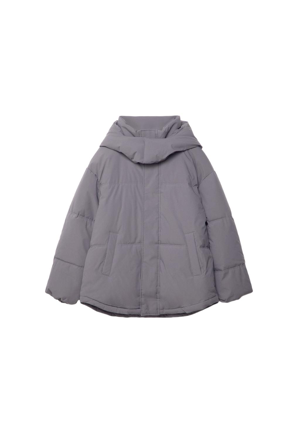 Oversize hooded puffer jacket