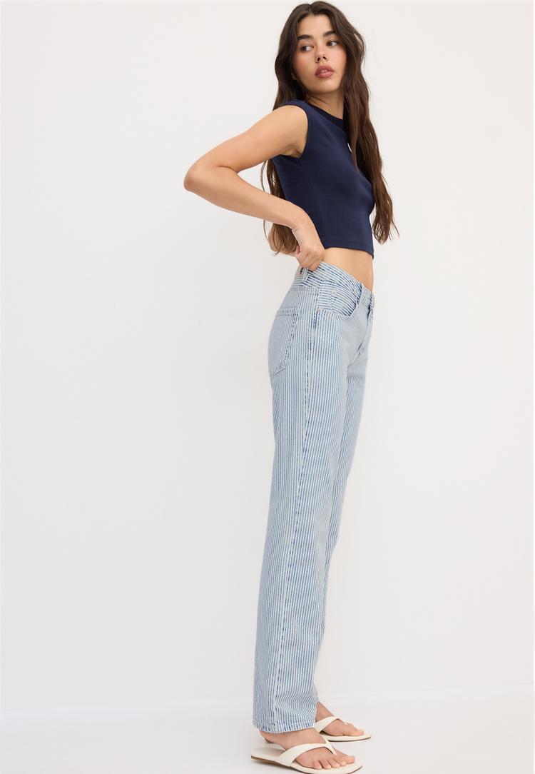 D98 Straight-Fit-Jeans GRAUER DENIM-WASHED-LOOK 42