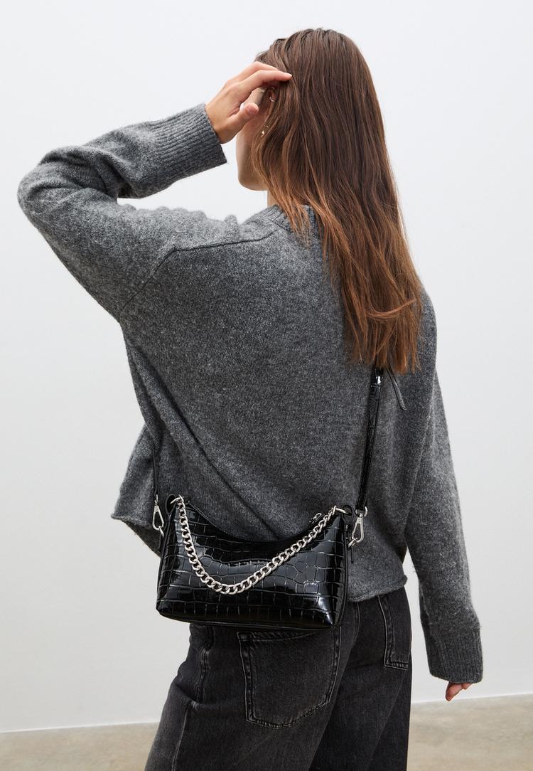 bandolera luna cadena efecto coco