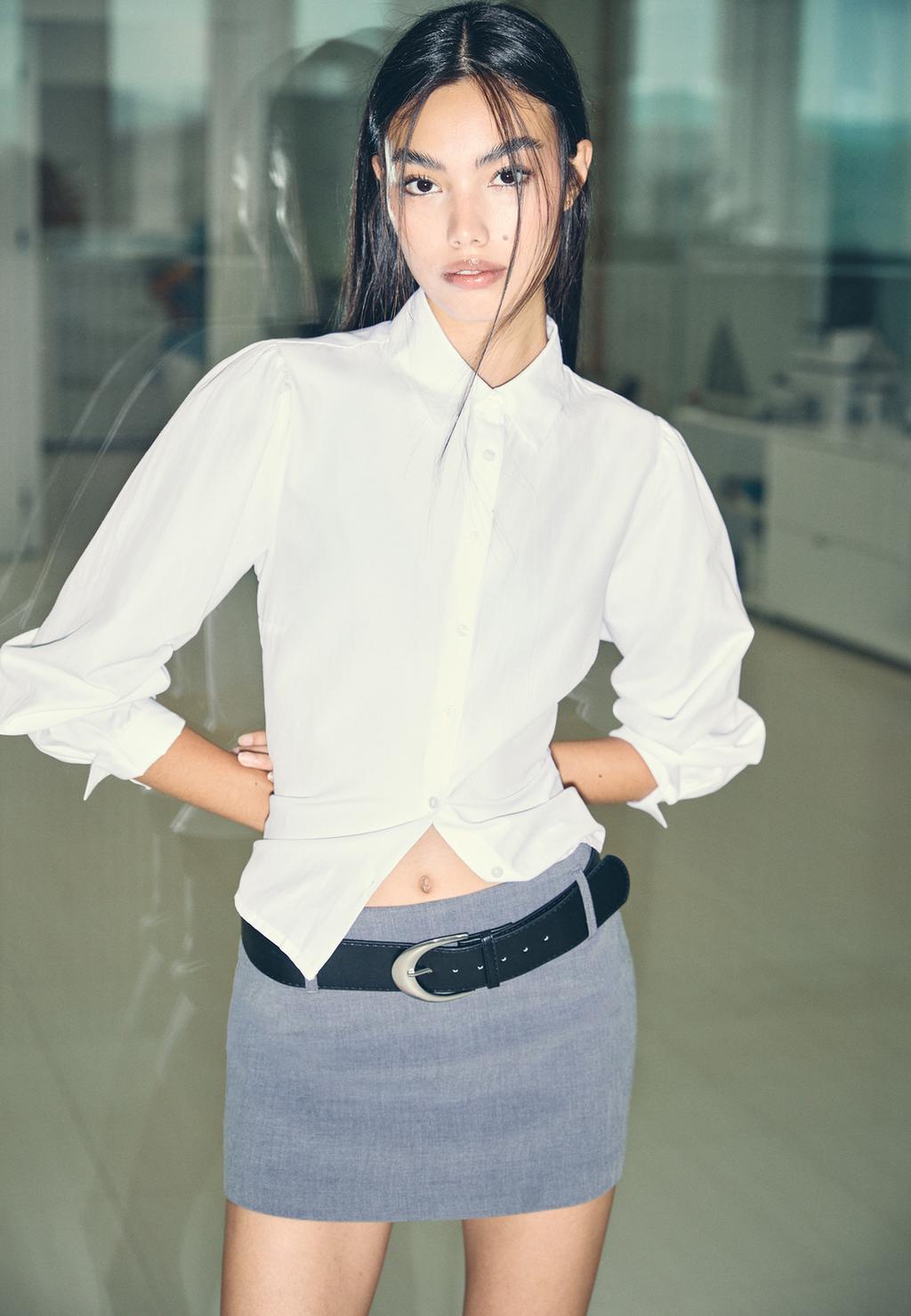 Mini gonna pantalone elegante con cintura