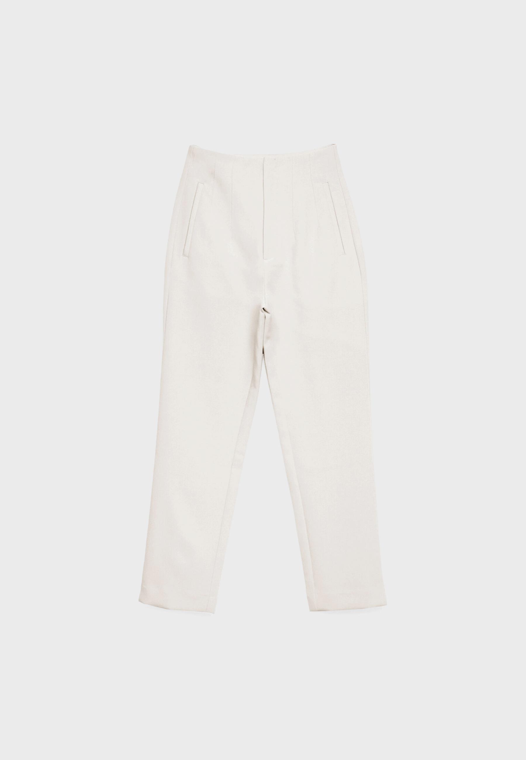 Smart darted trousers — Ecru