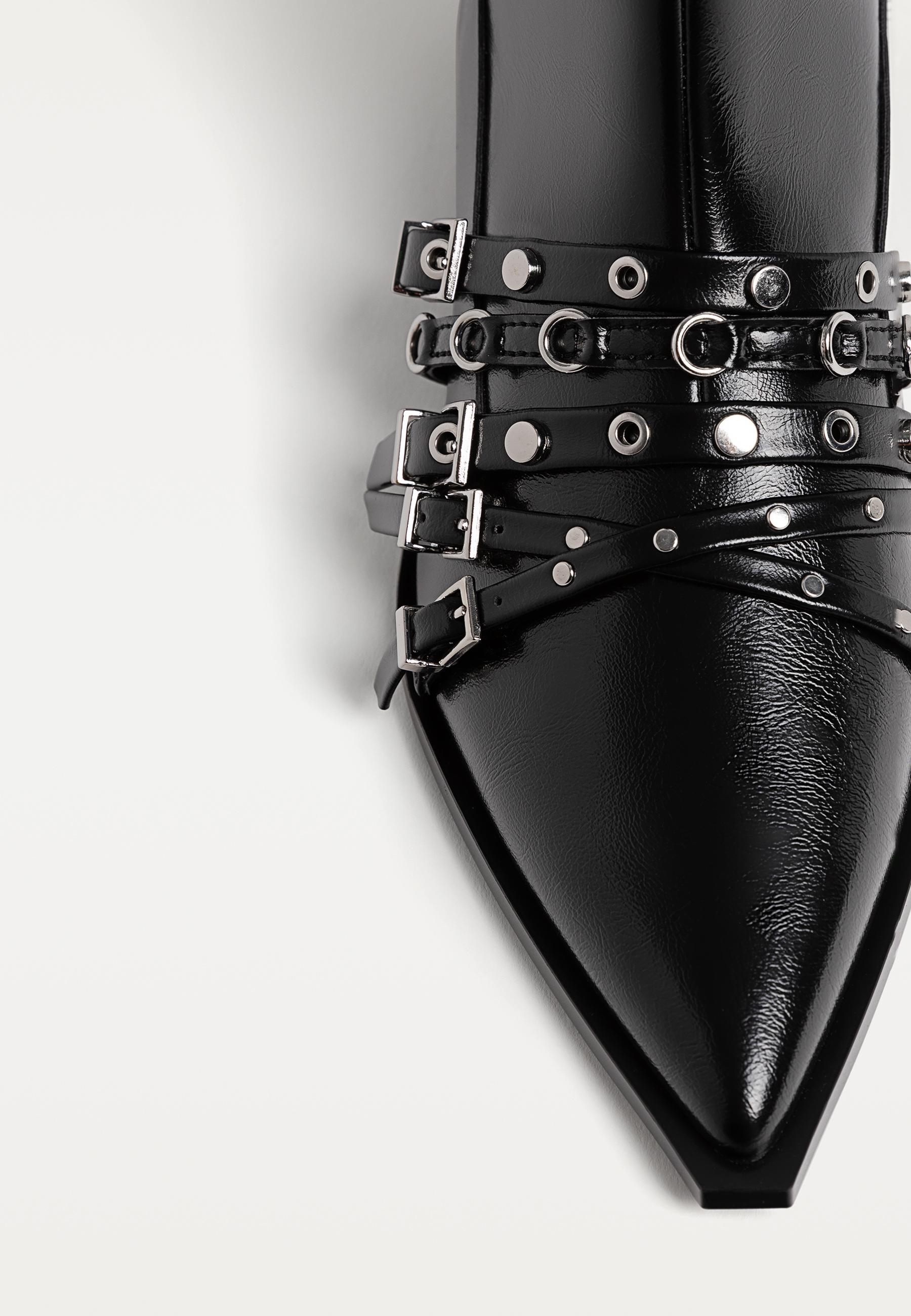 Flat bejewelled ankle boots Boots and ankle boots Stradivarius United Kingdom Boots Ankle