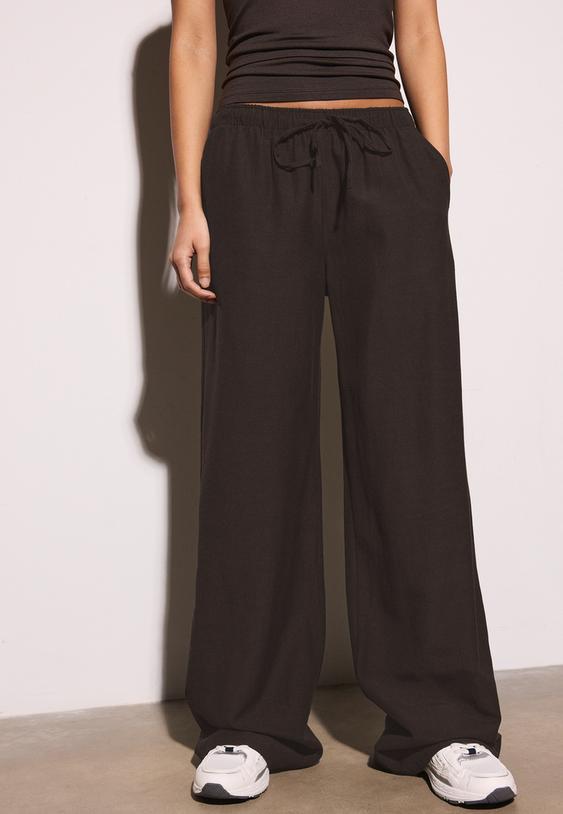 pantalon cordones con lino