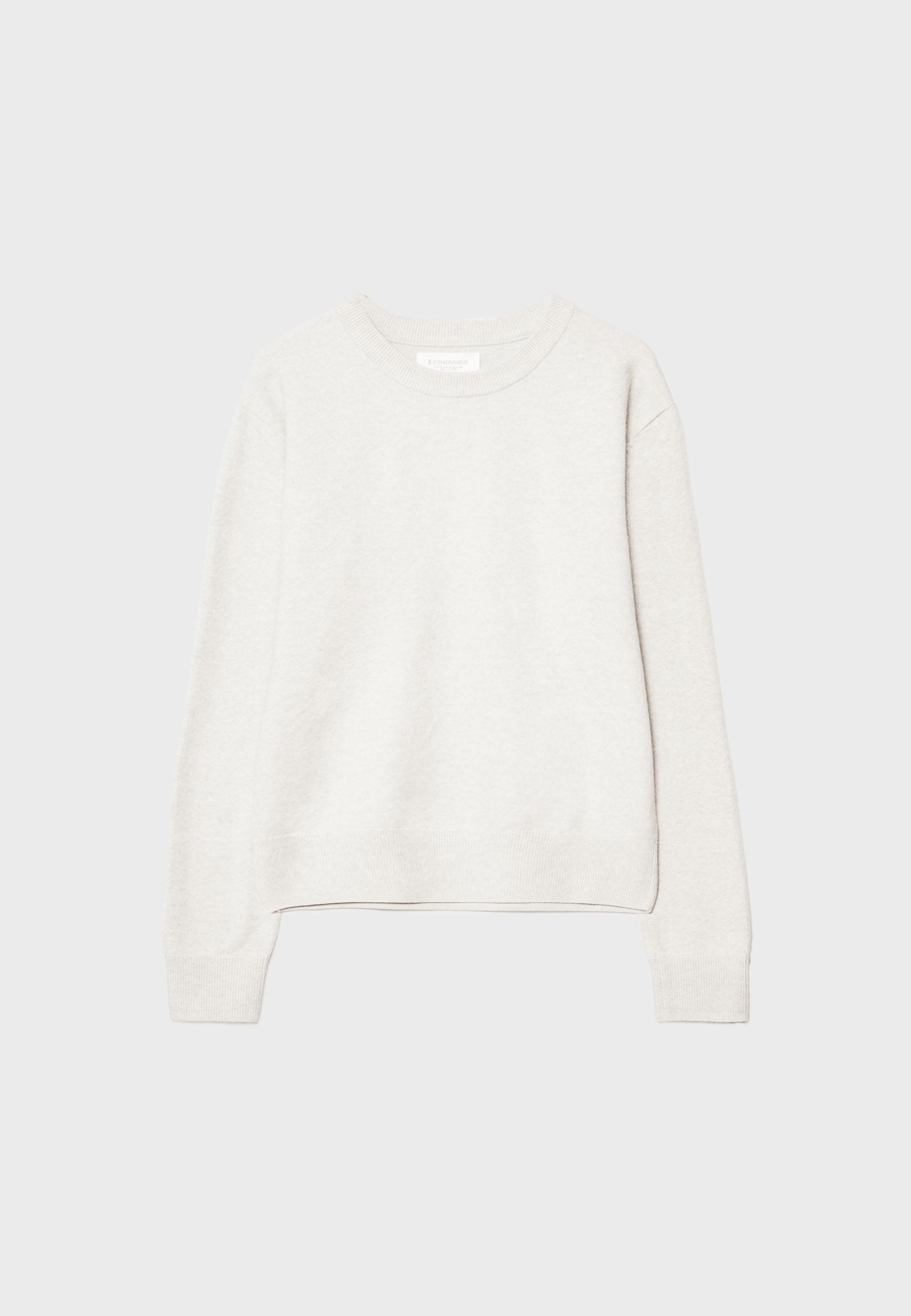 Soft-Touch Basic Knitted Jumper — Ecru