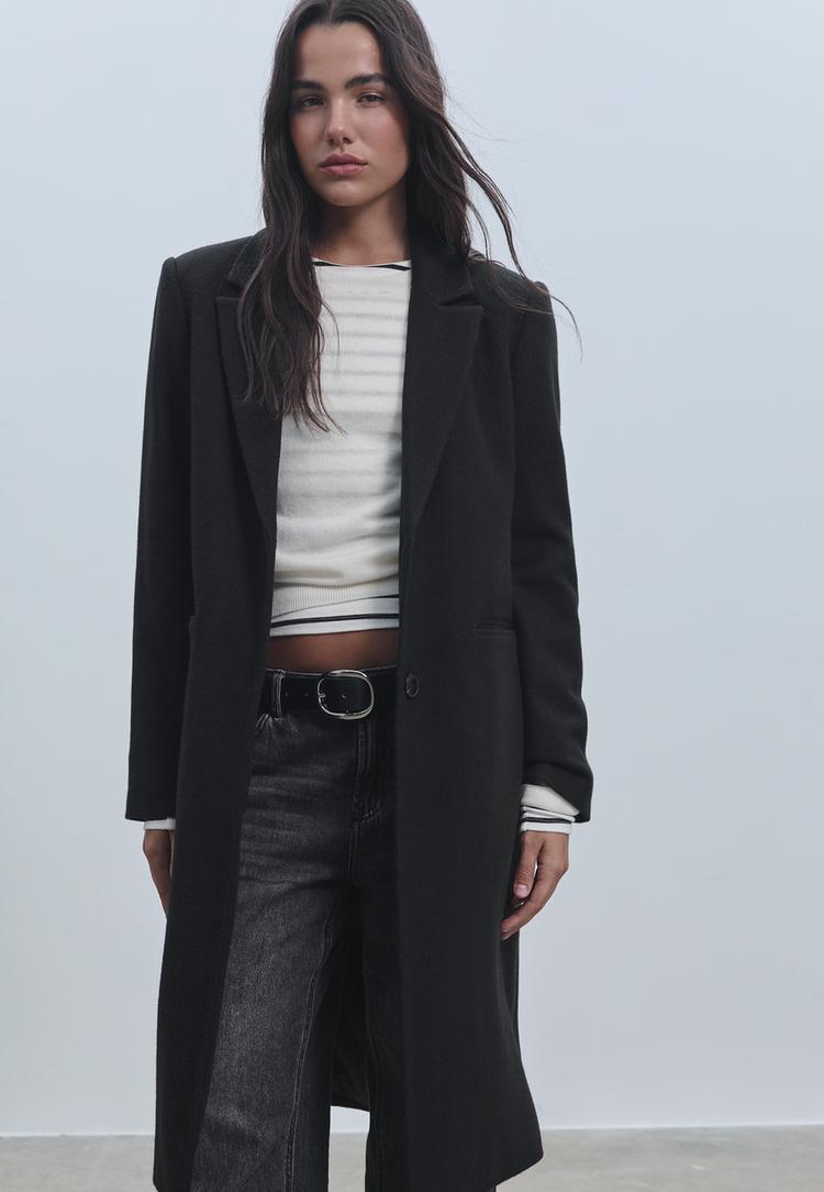 manteau long droit