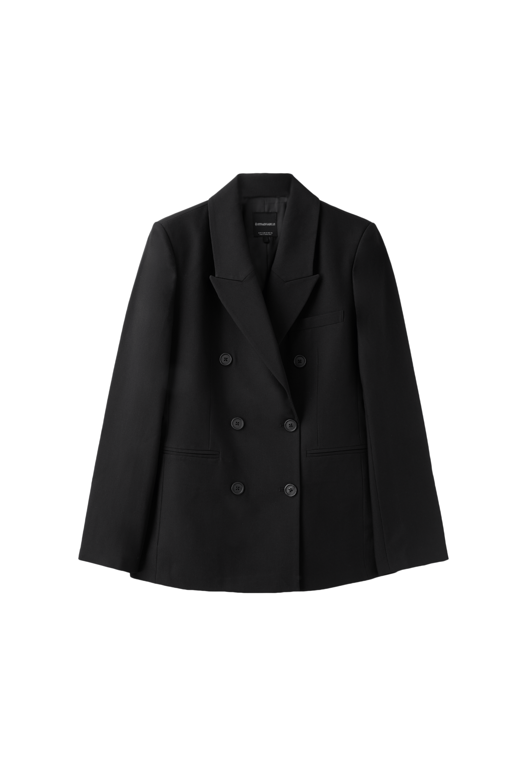 Fitted blazer with buttons — Black