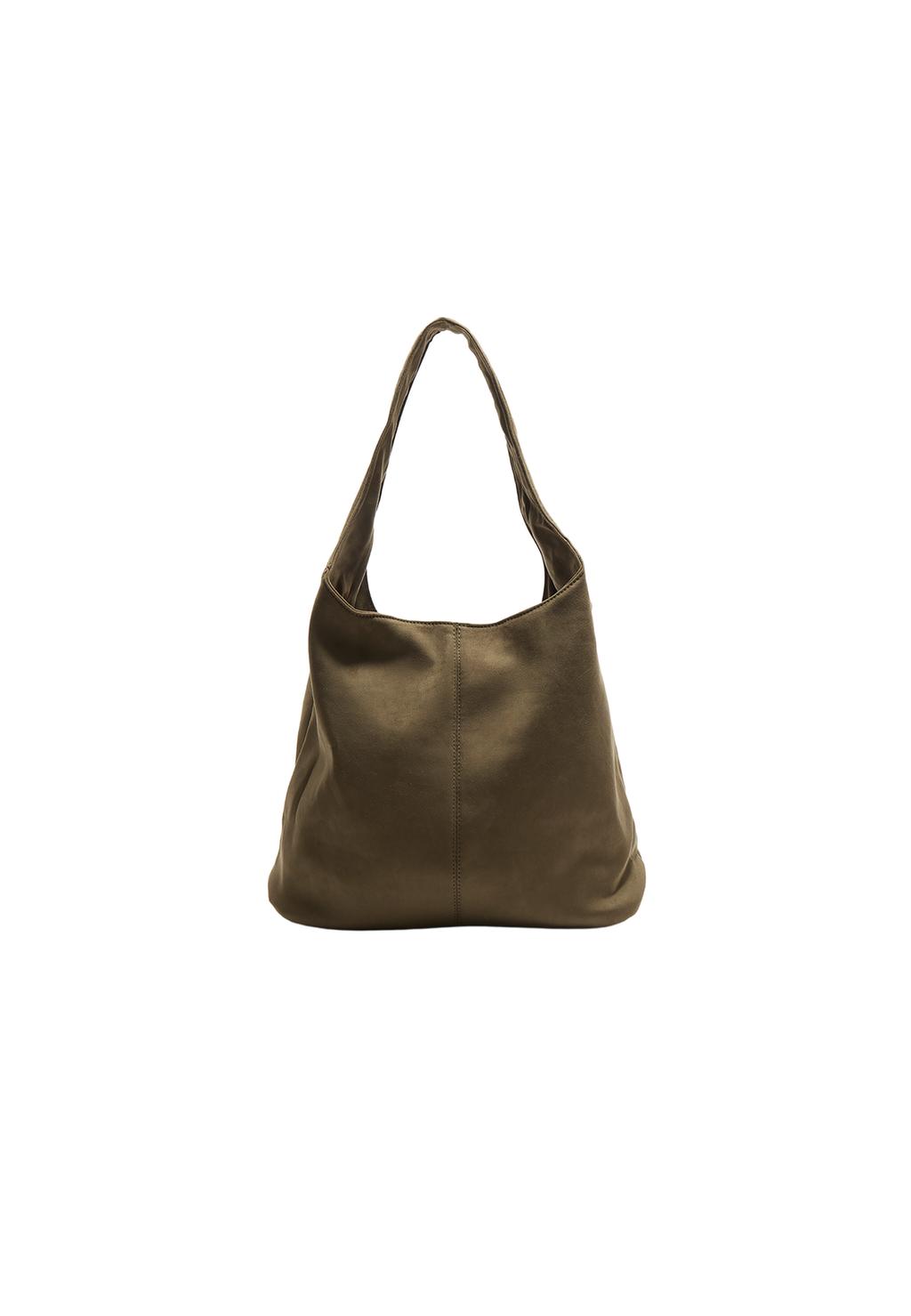 Borsa a spalla effetto camoscio