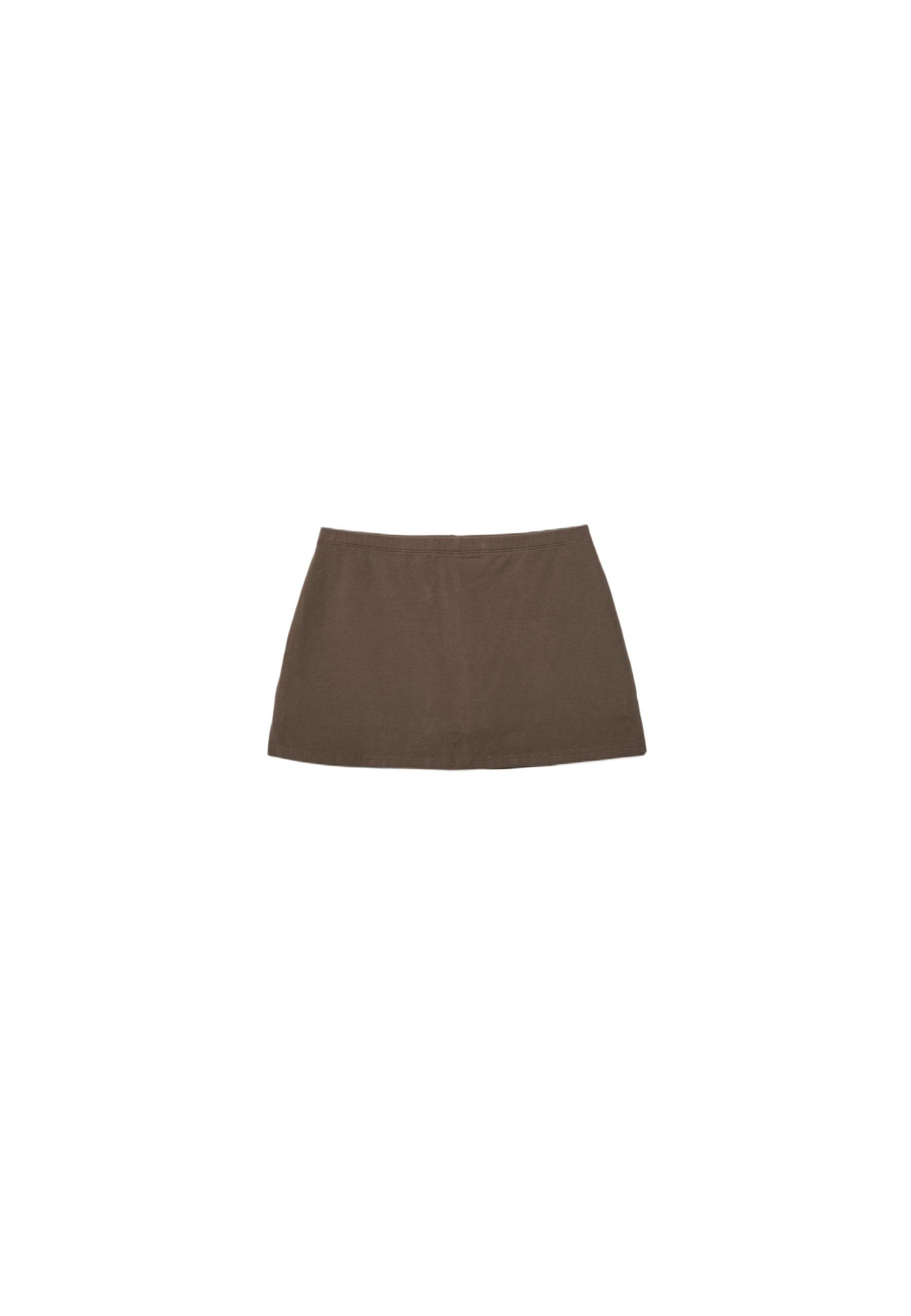 Basic knit skort — Brown