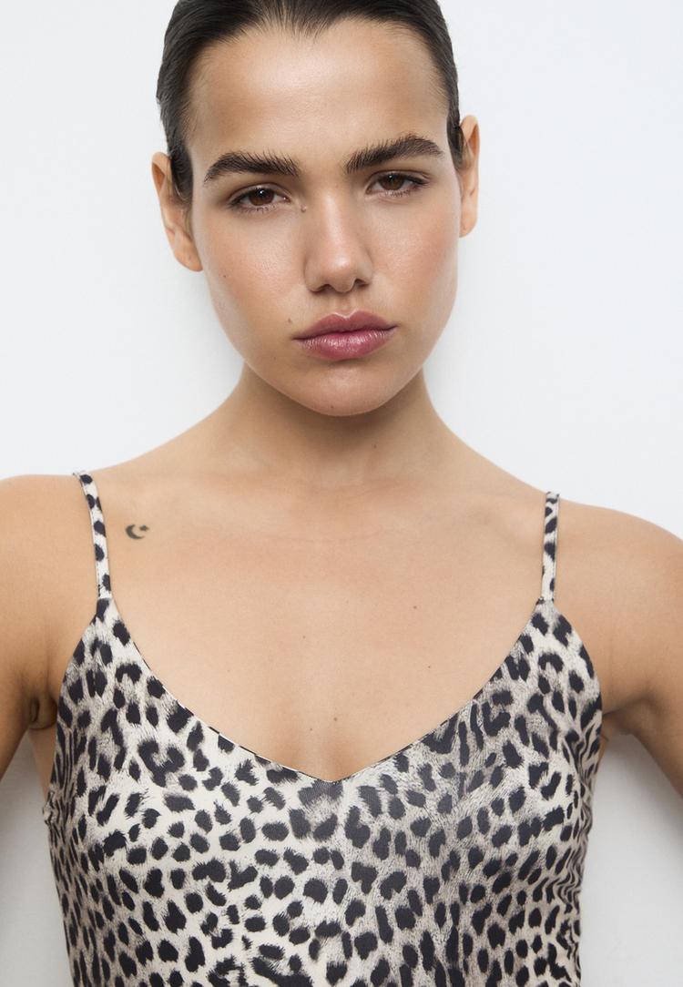 body basico tirantes leopardo