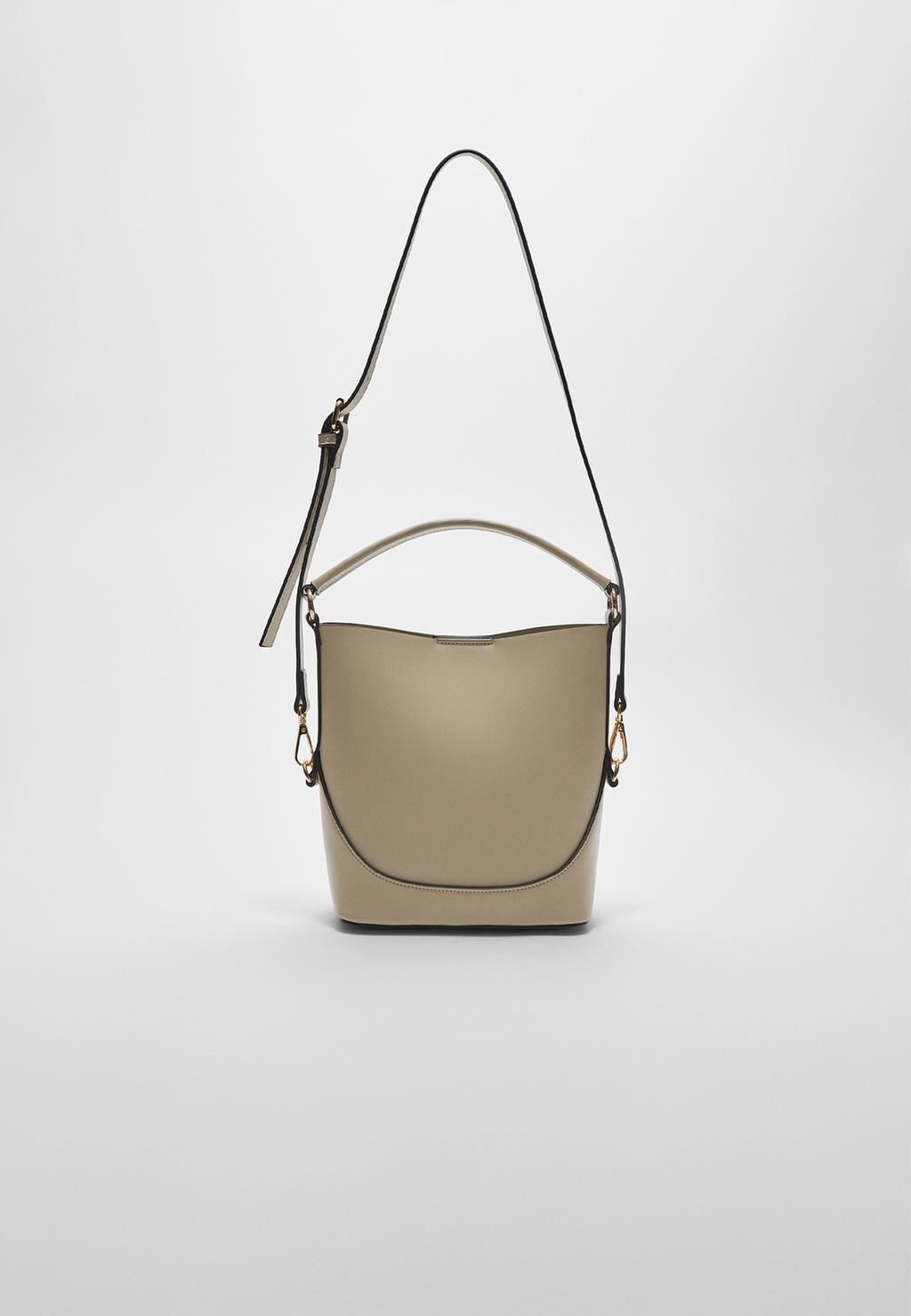 Mini bucket bag with strap